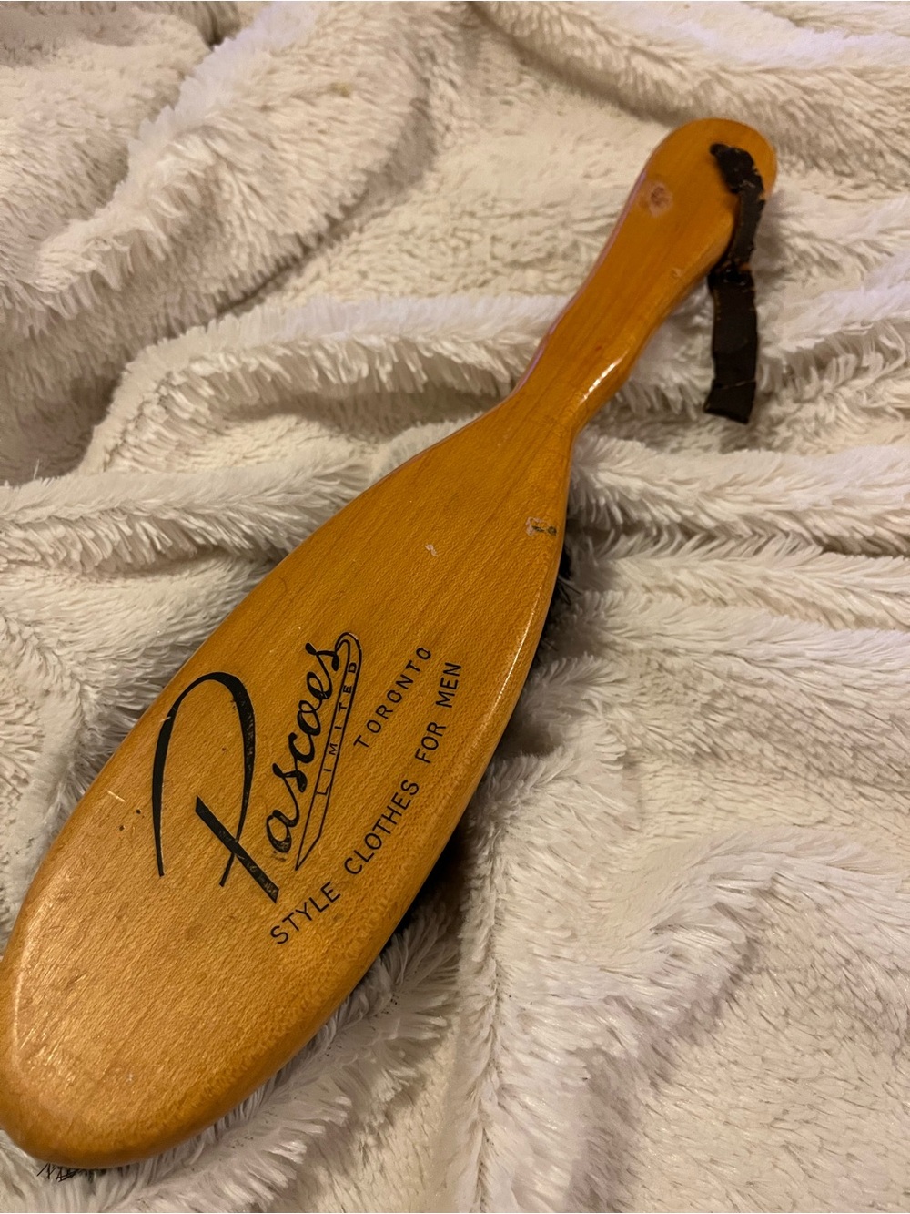 Vintage Mid Century Pascoe's Wooden Shoe Brush